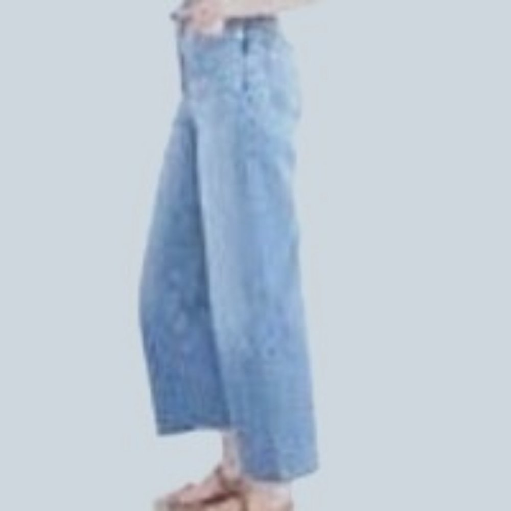 High rise Wide leg Crop Jeans 6/28